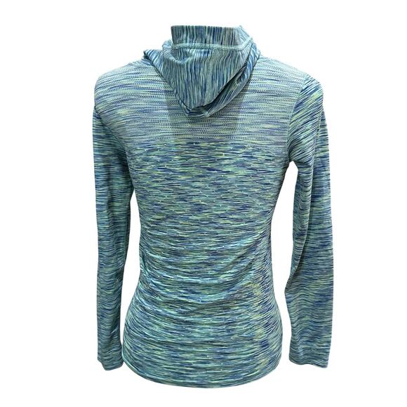Athleta Space Dye Hooded Pullover Top Womens SZ XS Long Sleeve Stretch Hoodie - Picture 2 of 8